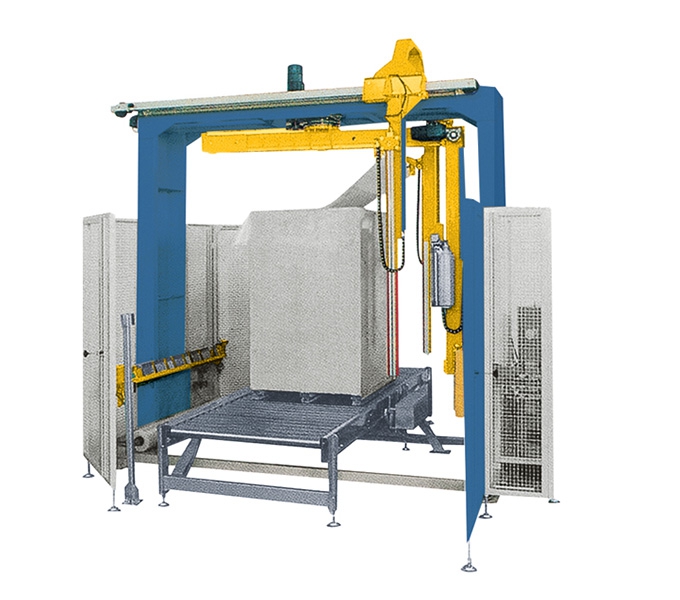 台湾昶安托盘缠绕机斜滚轮悬臂缠绕机CHW-1200A