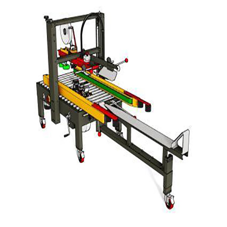 台湾纬华PW-553SFTB上下部折盖与两侧皮带传动封箱机