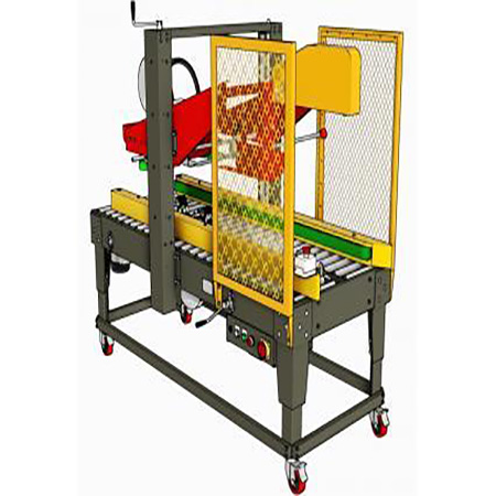 台湾PW-558F自动折上盖与上部及两侧皮带传动封箱机
